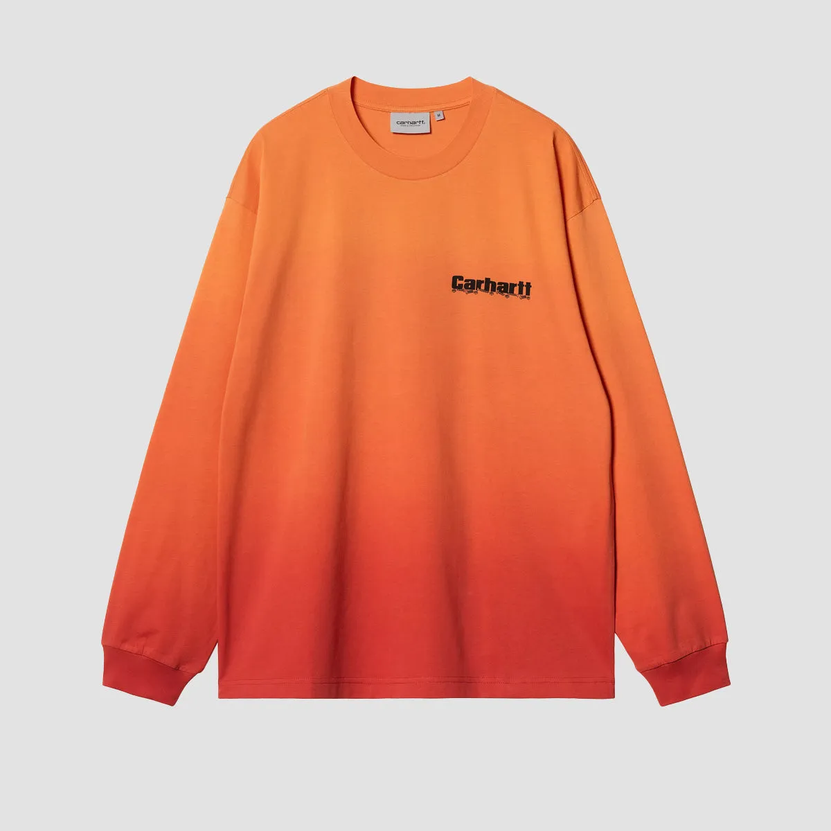 Carhartt WIP Light Work Longsleeve T-Shirt Pumpkin/Cherry Dip Dye