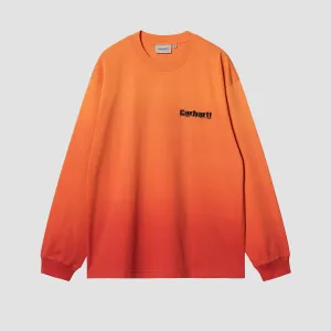 Carhartt WIP Light Work Longsleeve T-Shirt Pumpkin/Cherry Dip Dye