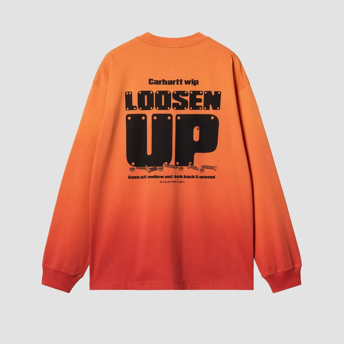 Carhartt WIP Light Work Longsleeve T-Shirt Pumpkin/Cherry Dip Dye