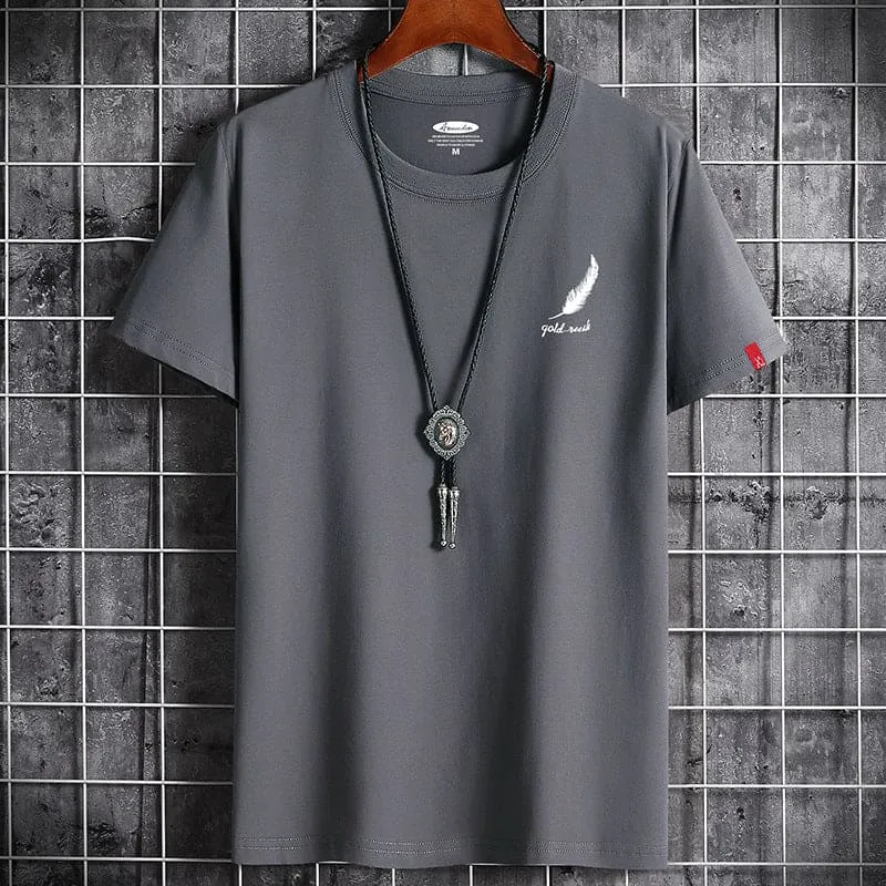 Casual Round Neck Loose Half Sleeve T-shirt