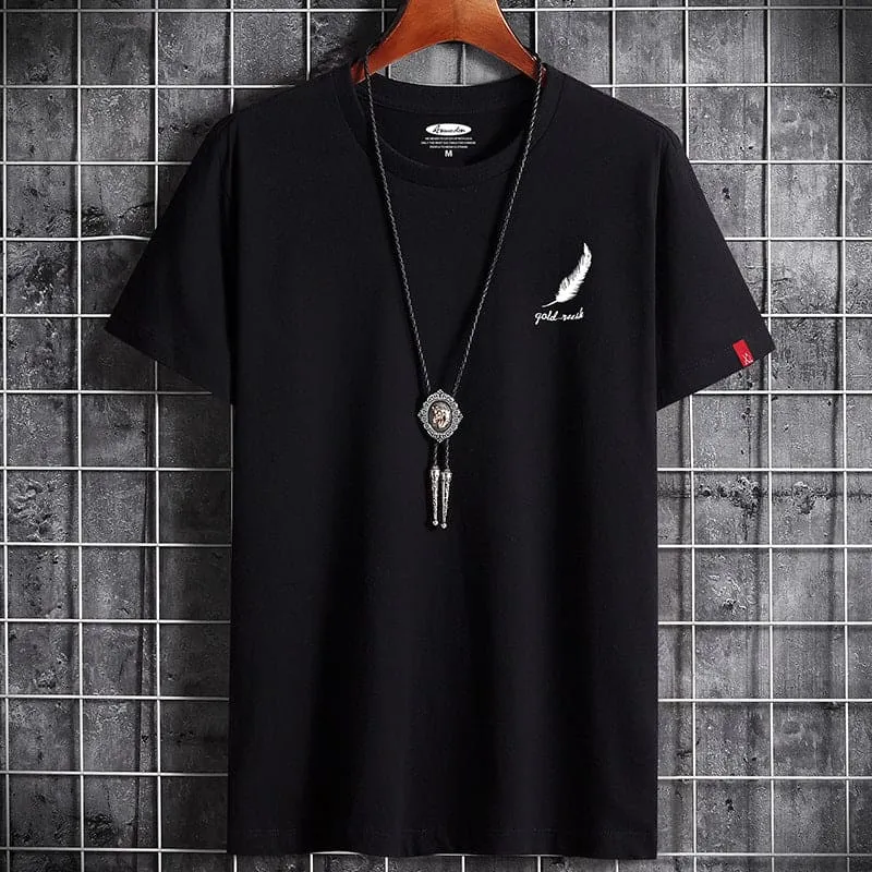 Casual Round Neck Loose Half Sleeve T-shirt