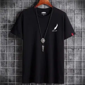 Casual Round Neck Loose Half Sleeve T-shirt