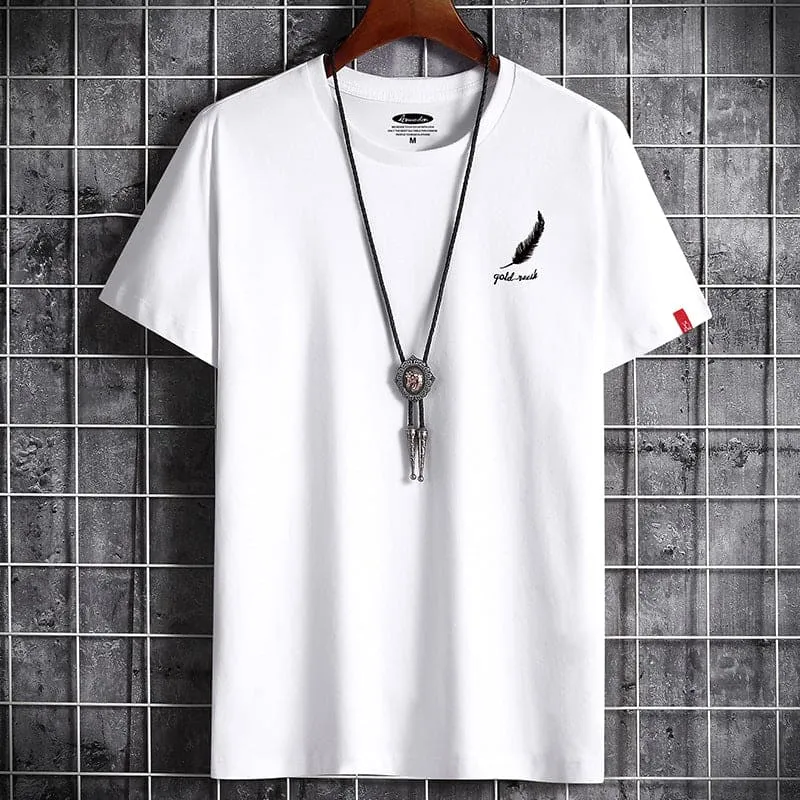 Casual Round Neck Loose Half Sleeve T-shirt