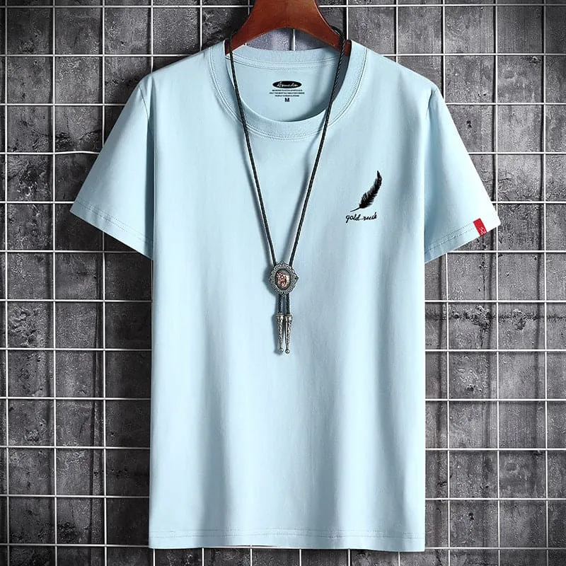 Casual Round Neck Loose Half Sleeve T-shirt