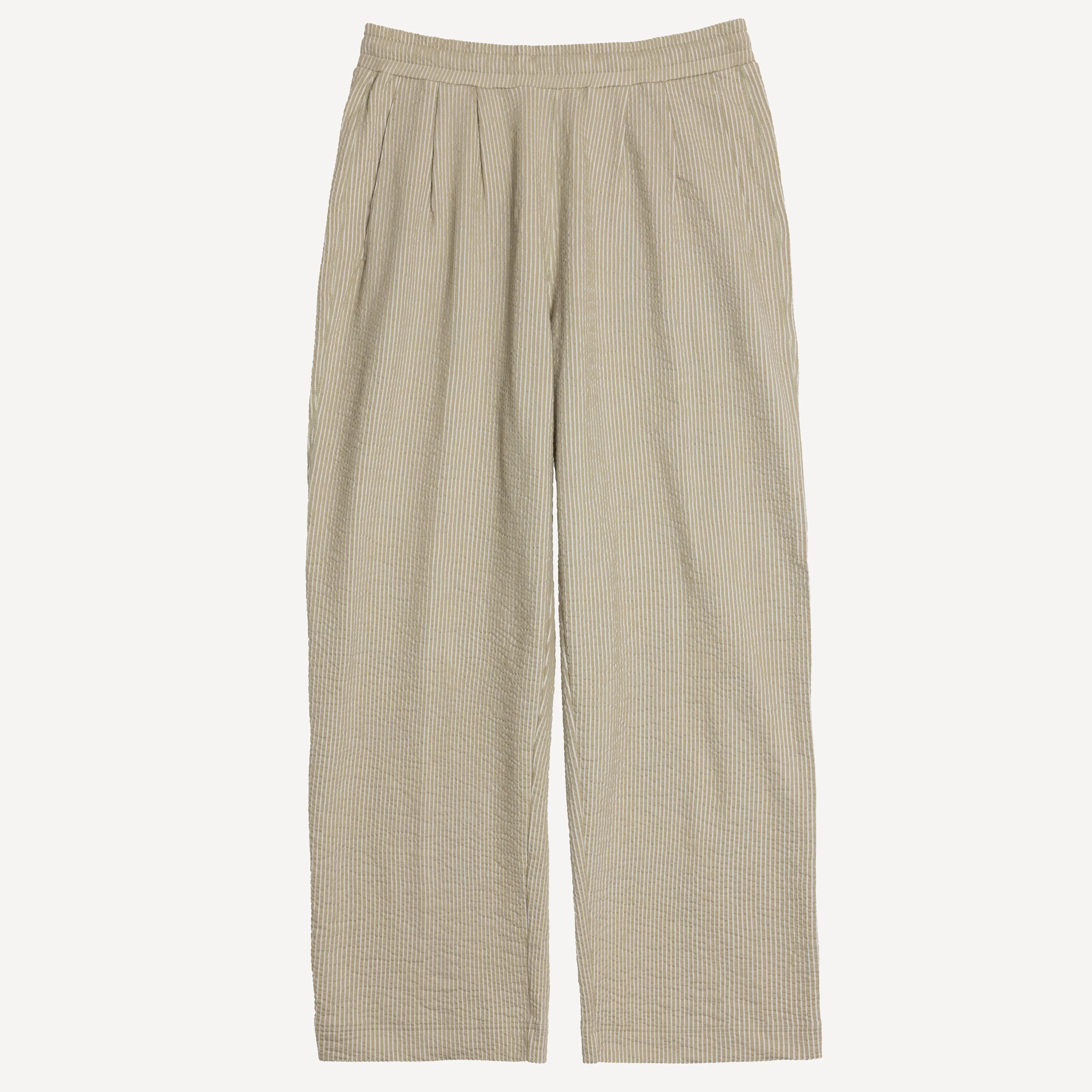 Cool Knit Seersucker Pants - Agate Gray / White Stripe