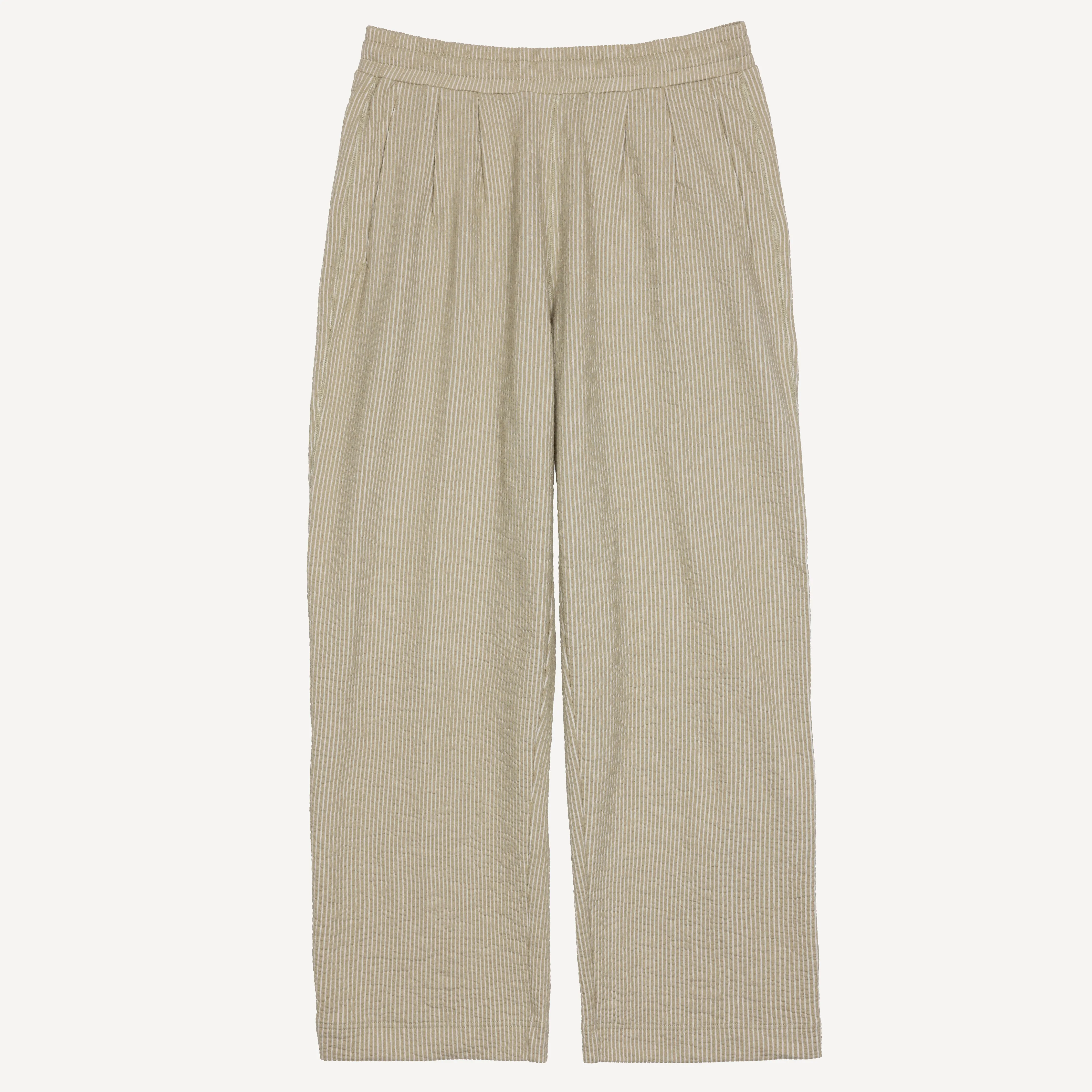Cool Knit Seersucker Pants - Agate Gray / White Stripe