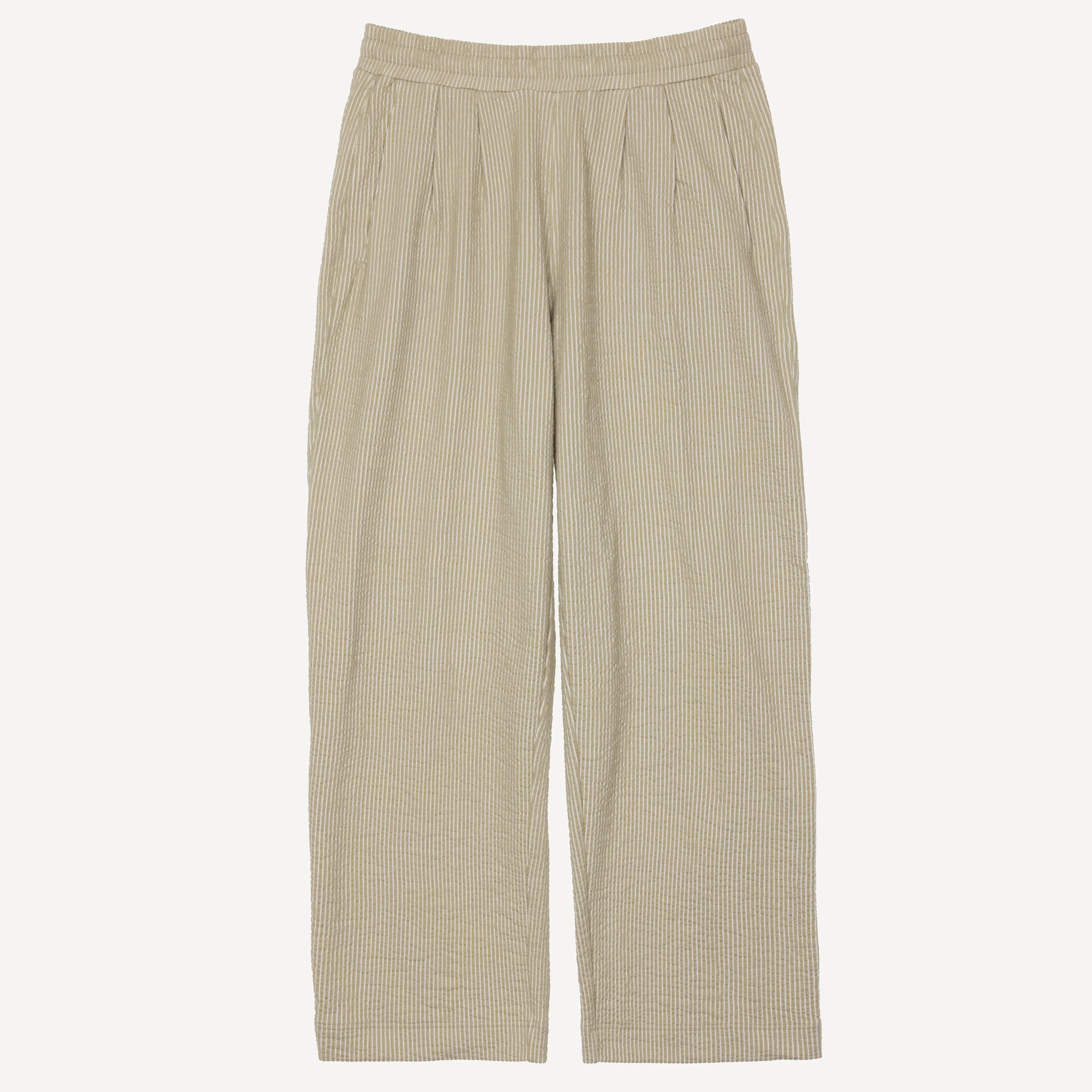 Cool Knit Seersucker Pants - Agate Gray / White Stripe