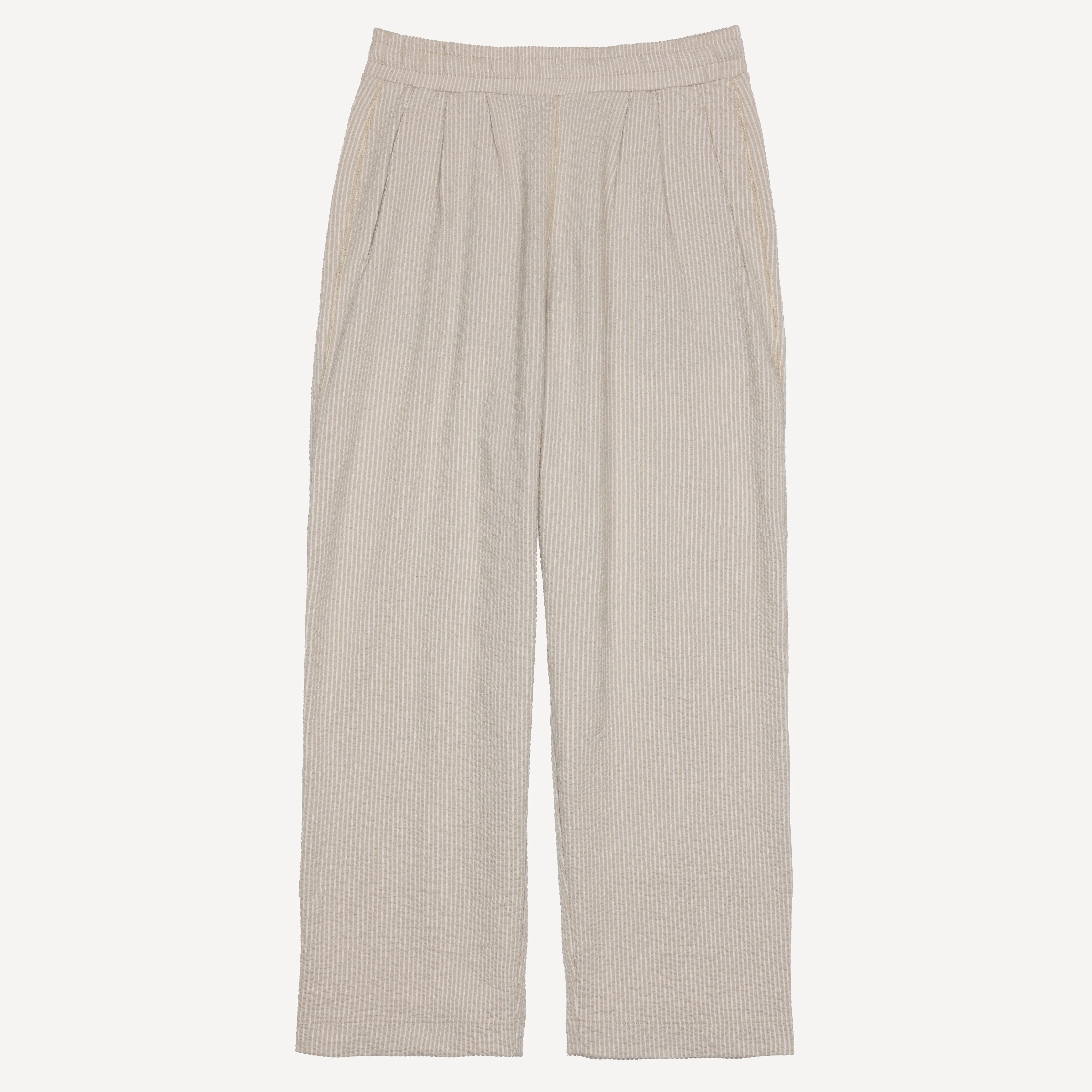 Cool Knit Seersucker Pants - Pumice Stone / White Stripe