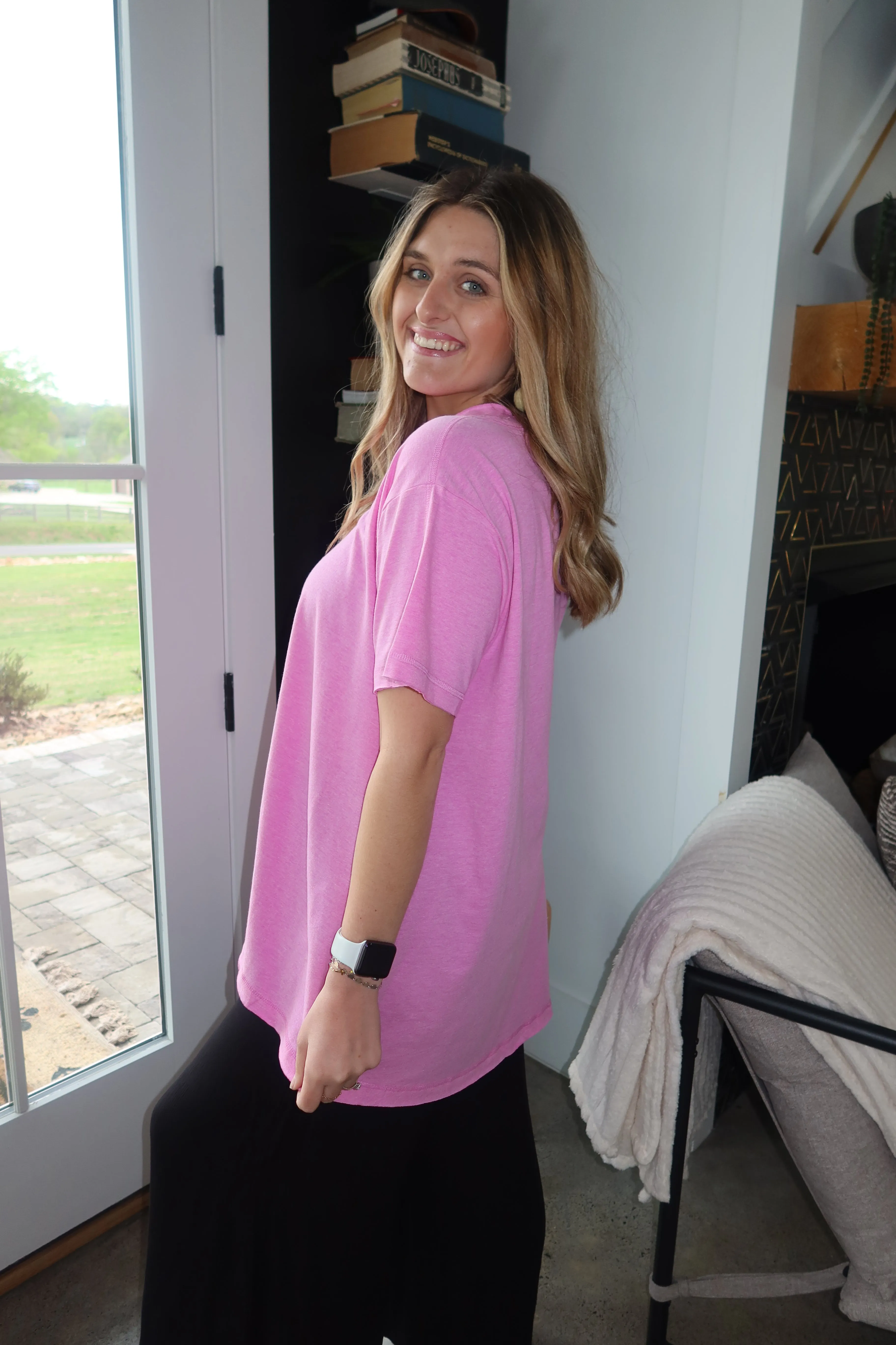 COTTON DROP SHOULDER OVERSIZED TOP