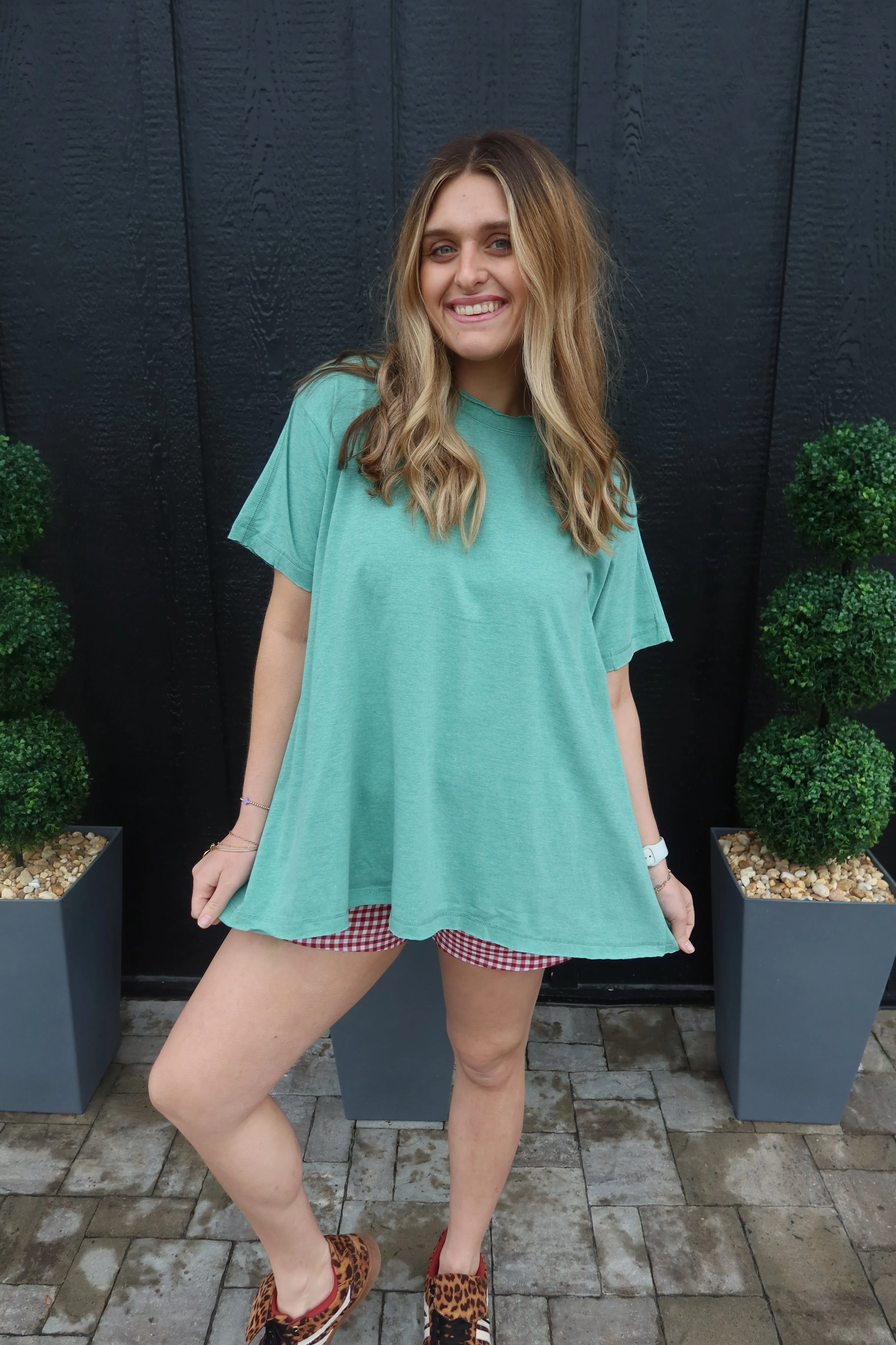 COTTON DROP SHOULDER OVERSIZED TOP