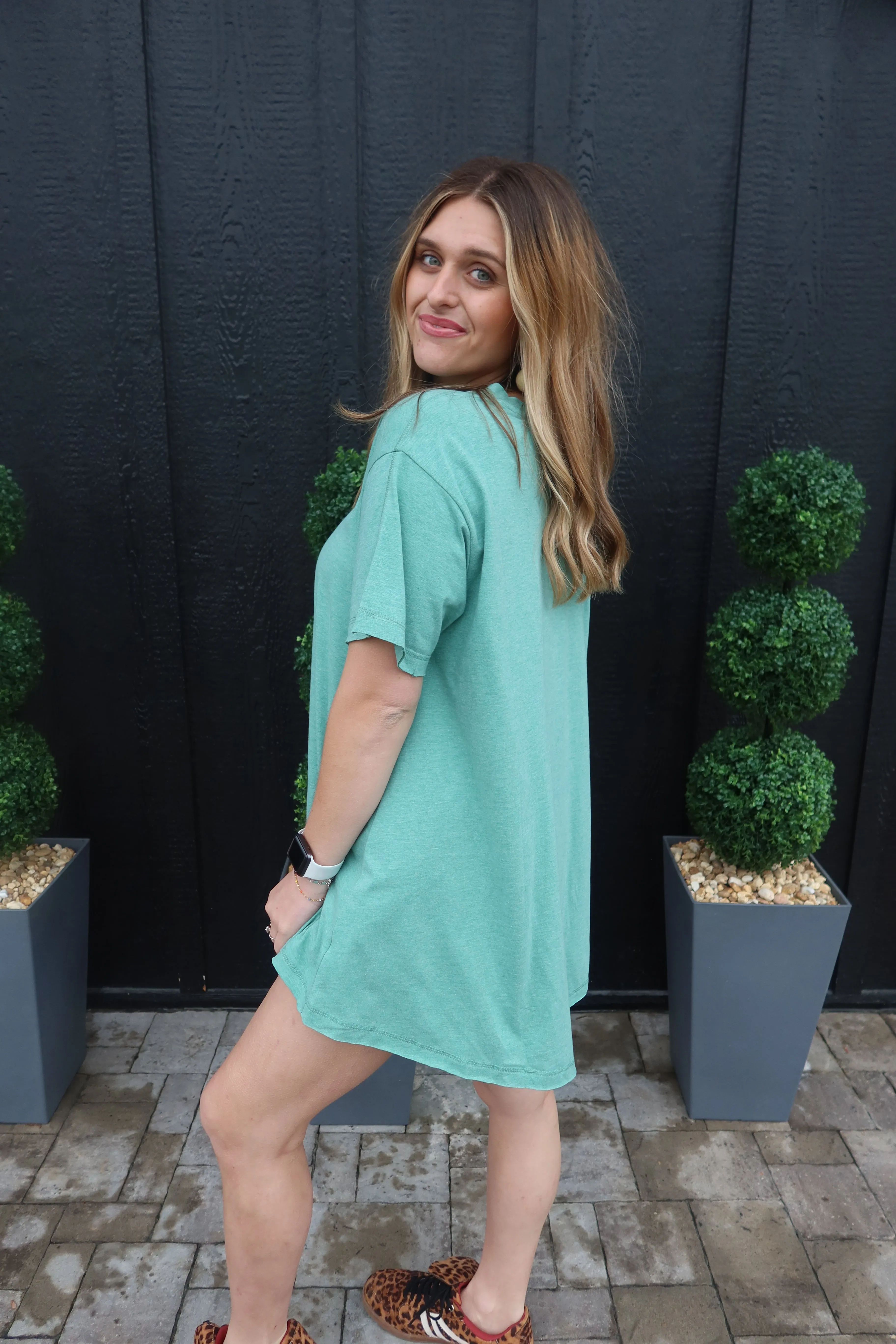 COTTON DROP SHOULDER OVERSIZED TOP