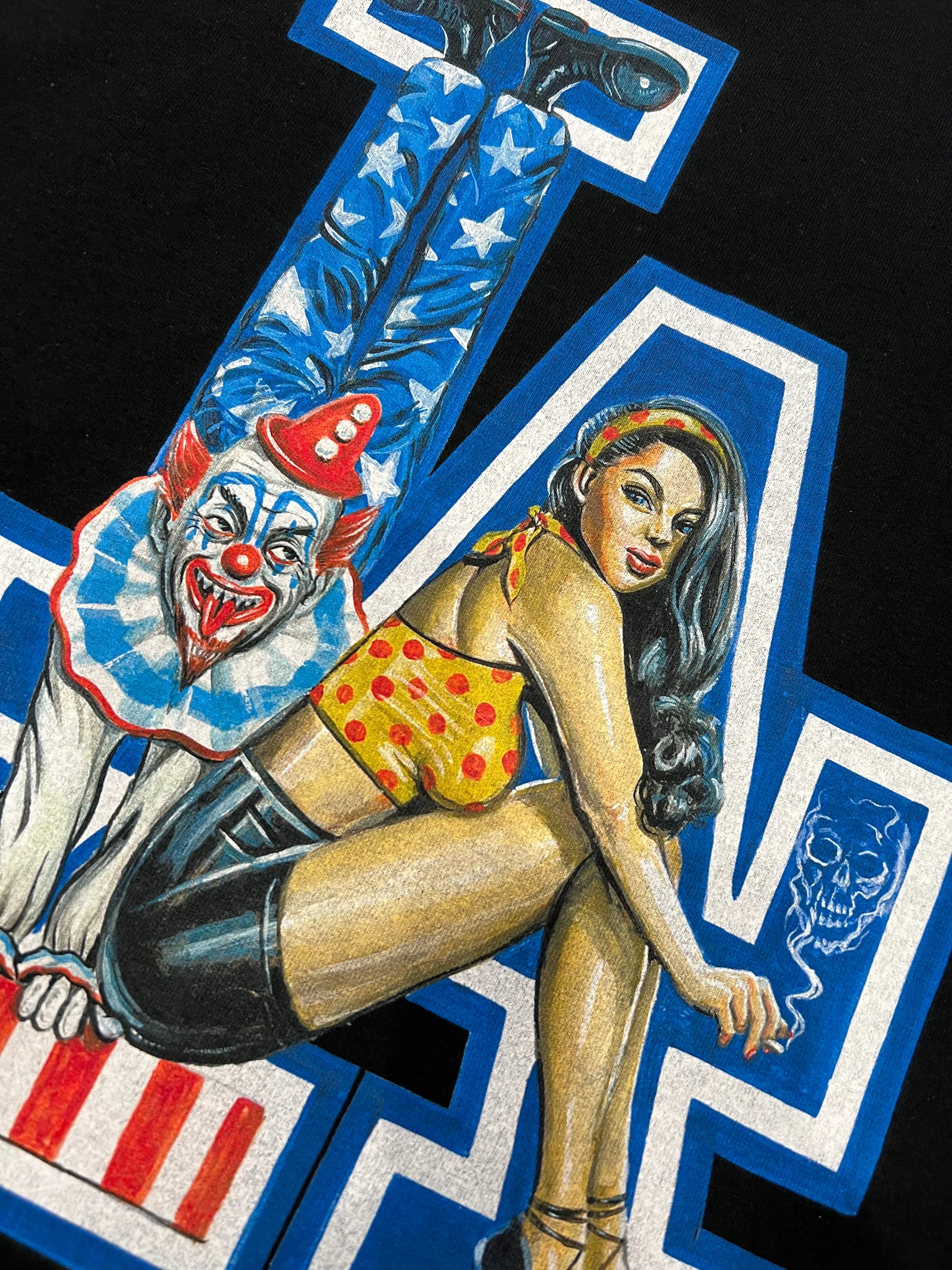 Creep Show Front Print Tee in Black