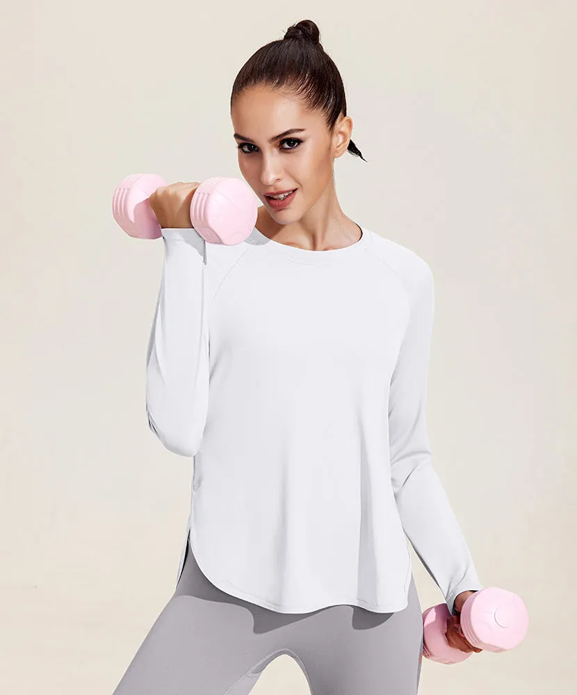 Crew Neck Raglan Sleeve Tops