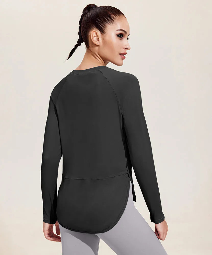Crew Neck Raglan Sleeve Tops