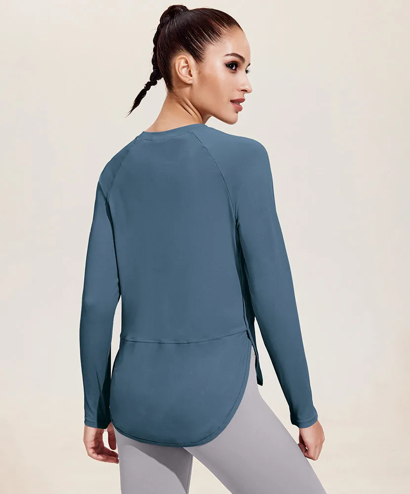 Crew Neck Raglan Sleeve Tops