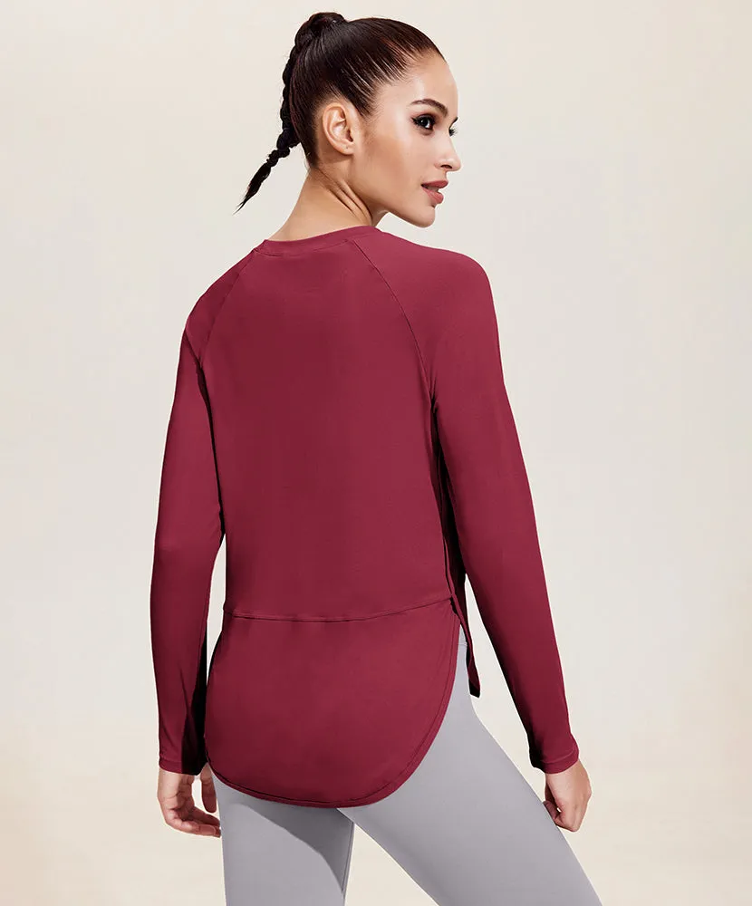 Crew Neck Raglan Sleeve Tops