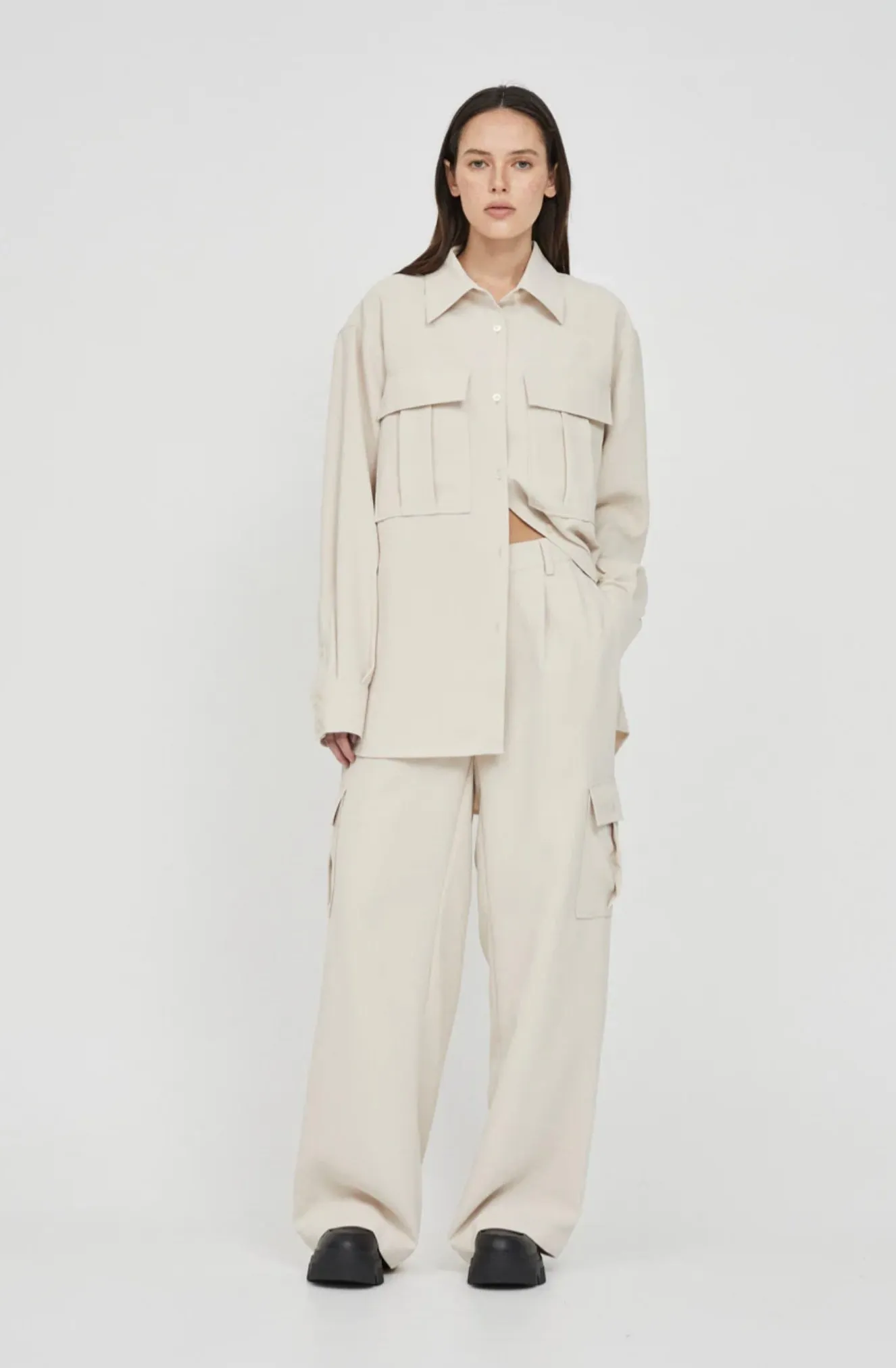 Cunningham Utility Blouse STONE