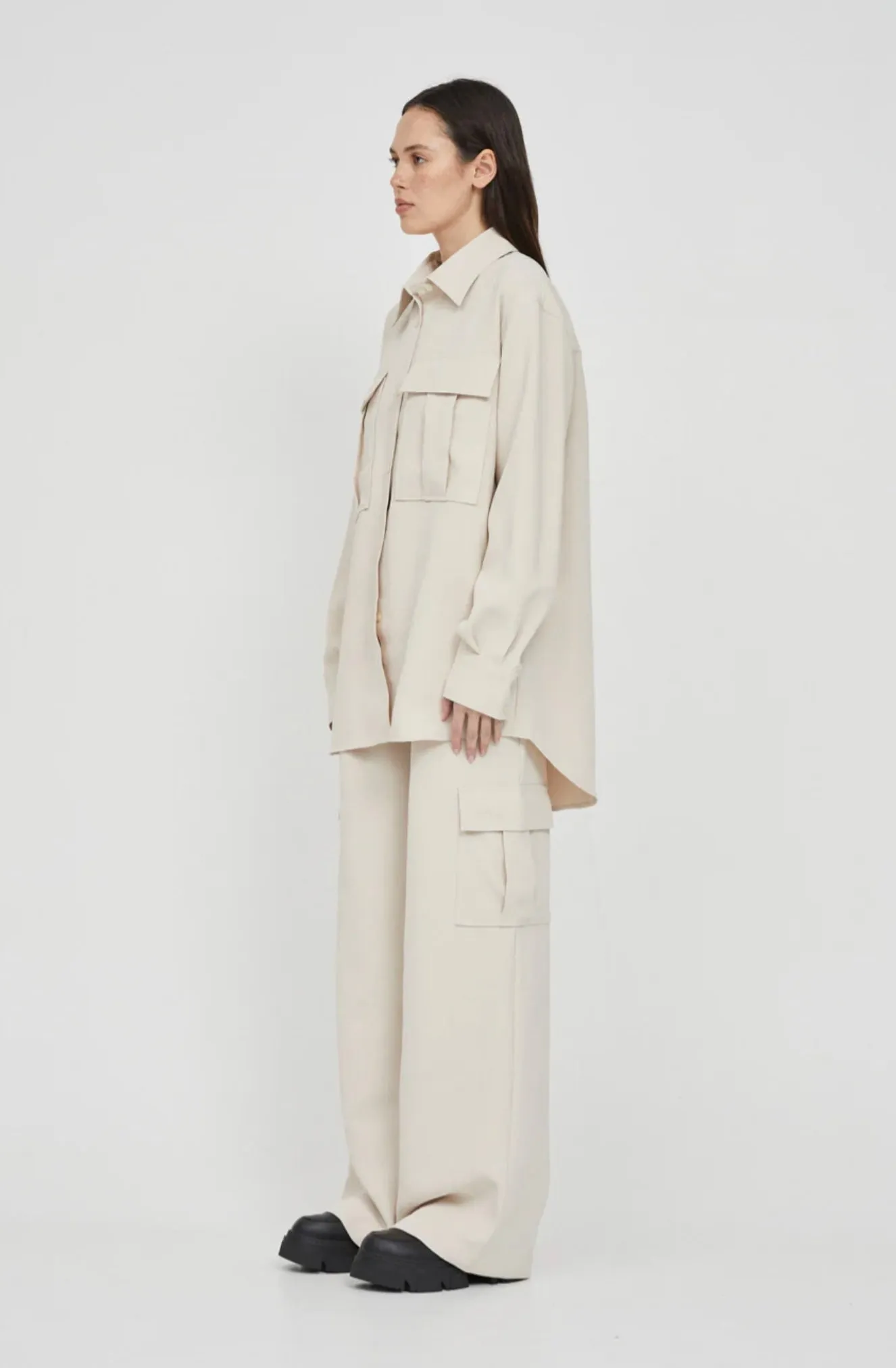 Cunningham Utility Blouse STONE
