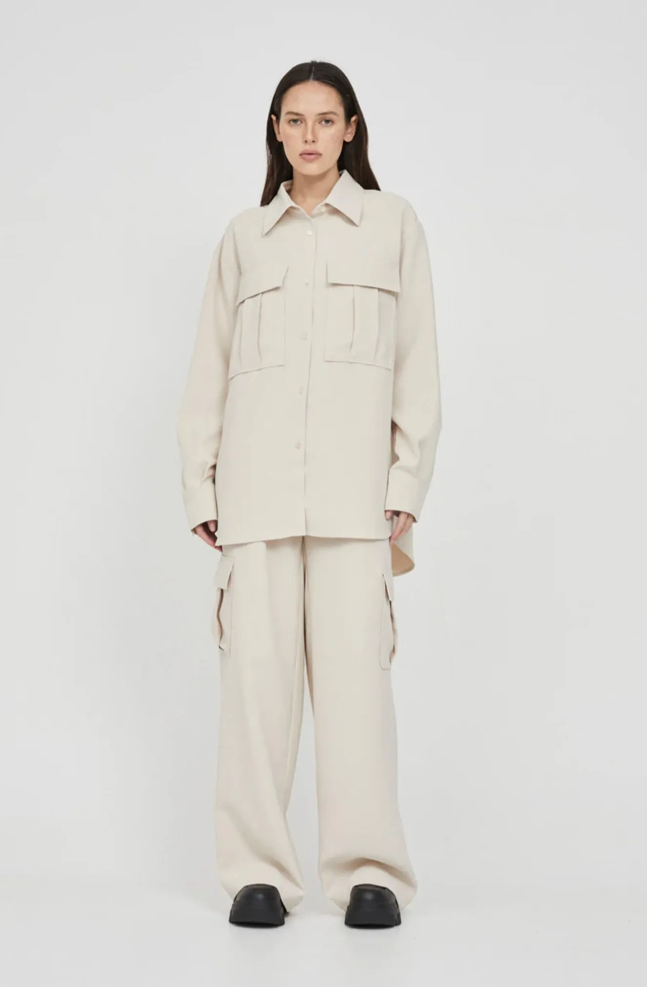 Cunningham Utility Blouse STONE