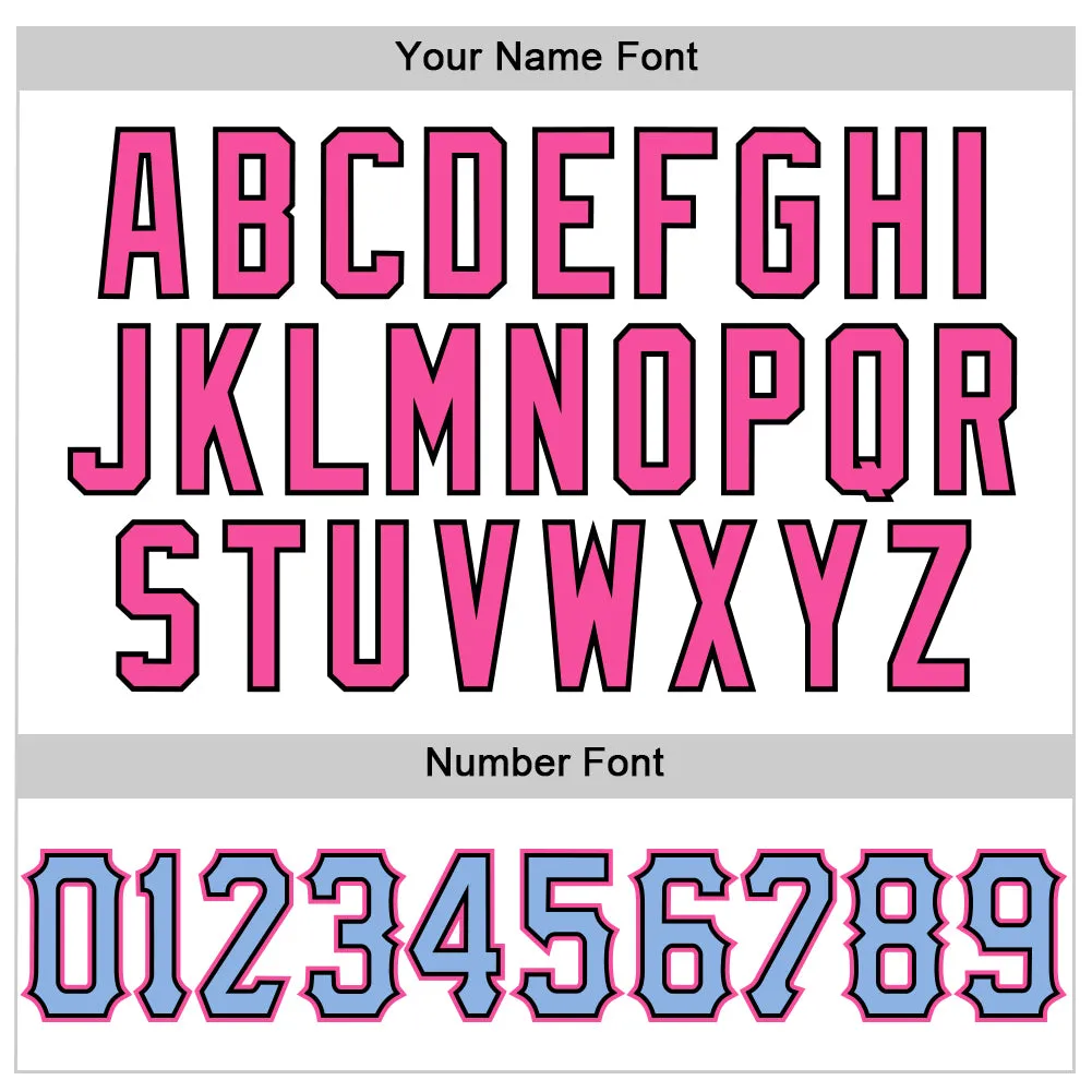 Custom White Black Pinstripe Light Blue-Pink Authentic Sleeveless Baseball Jersey