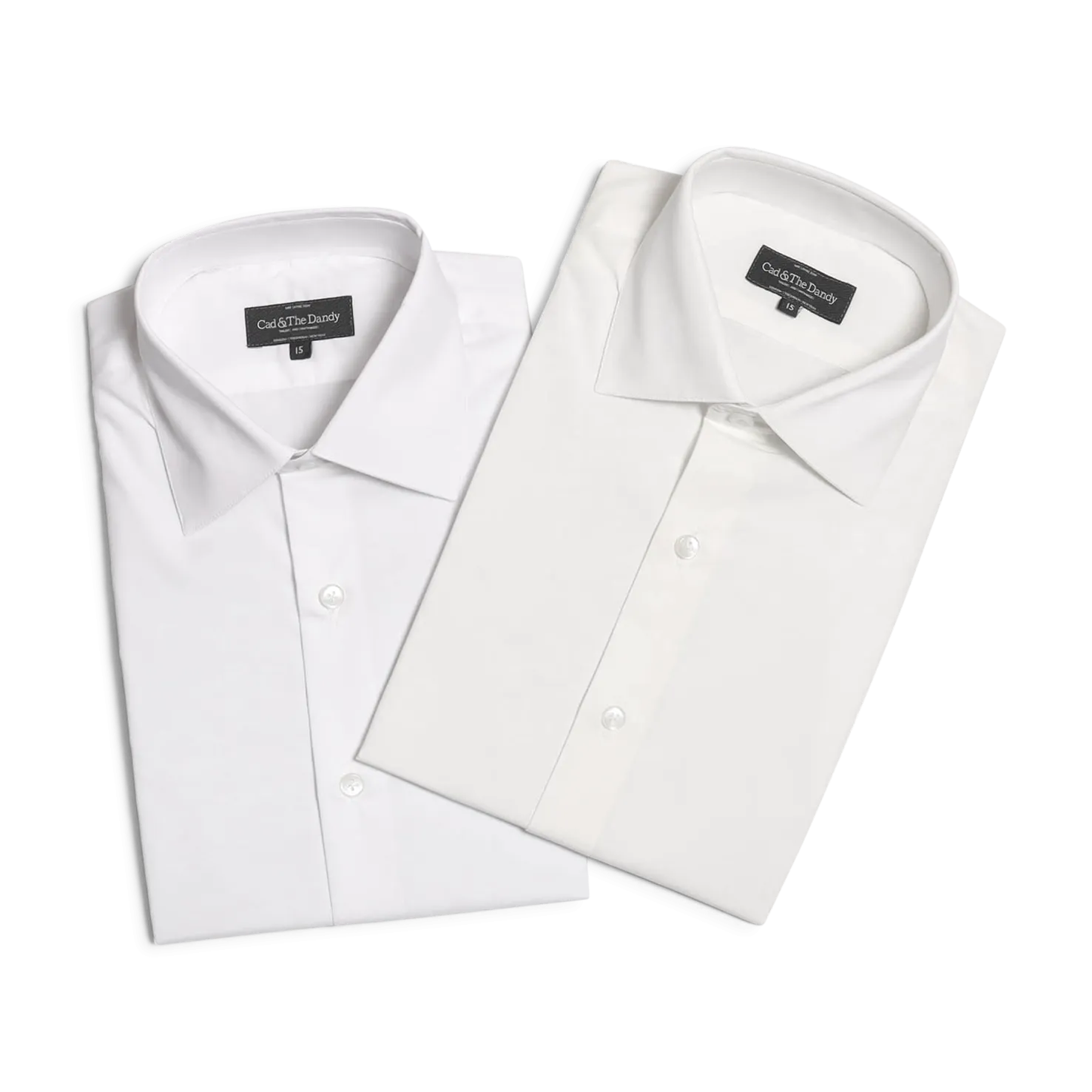 Cutaway Collar Shirt in Cream Poplin