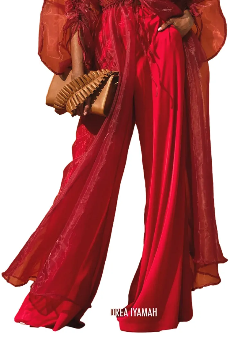 Deko Bubble Sleeve Cover Up-Ara Full length Pants ::RET
