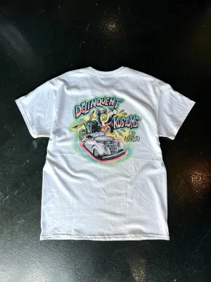 Delinquent Kustoms Tee in White