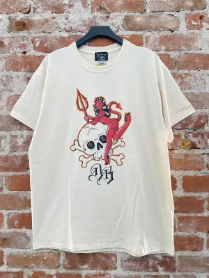 Devil Girl & Skull Tee in Natural