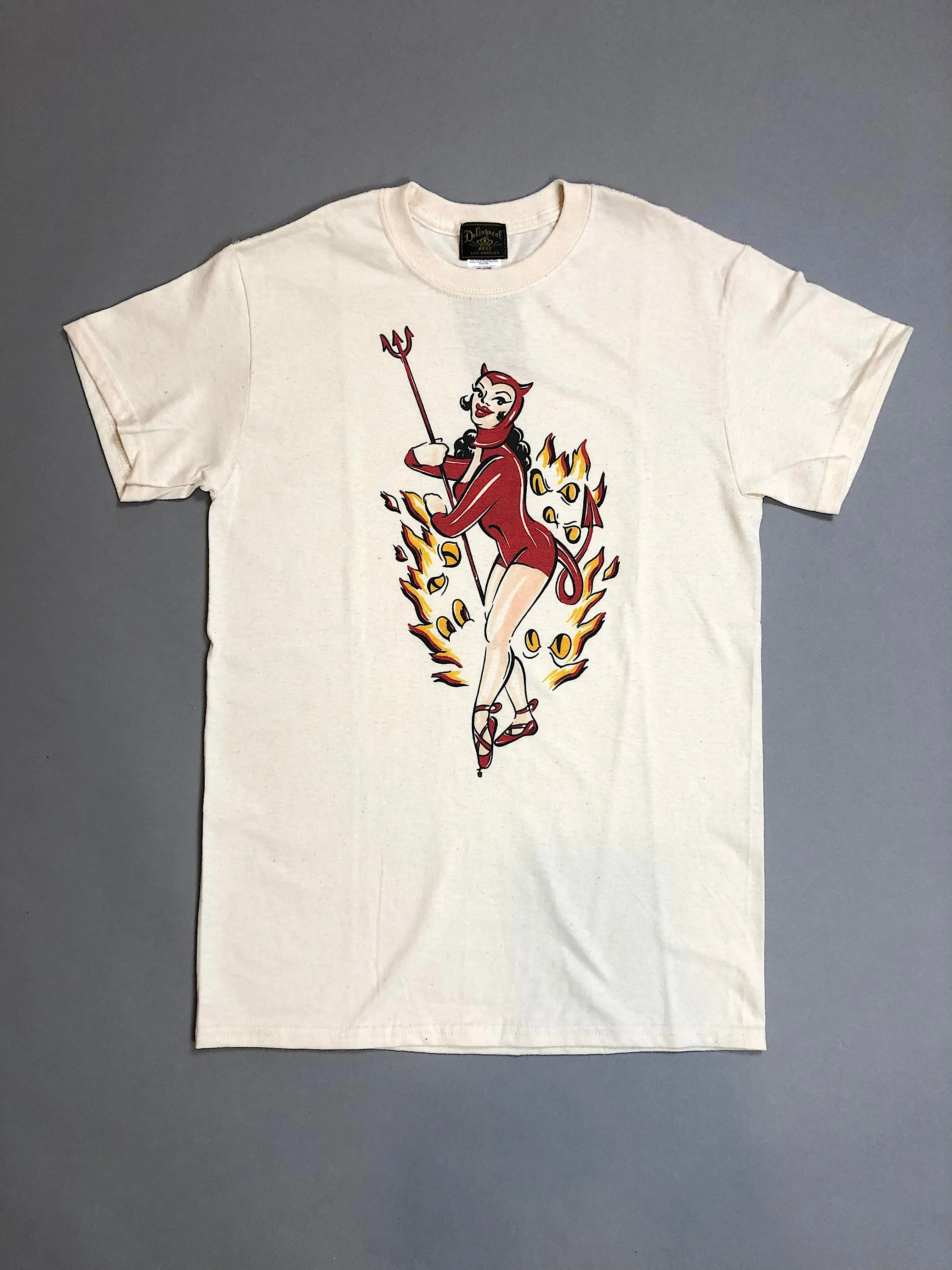 Devil Woman Tee in Natural