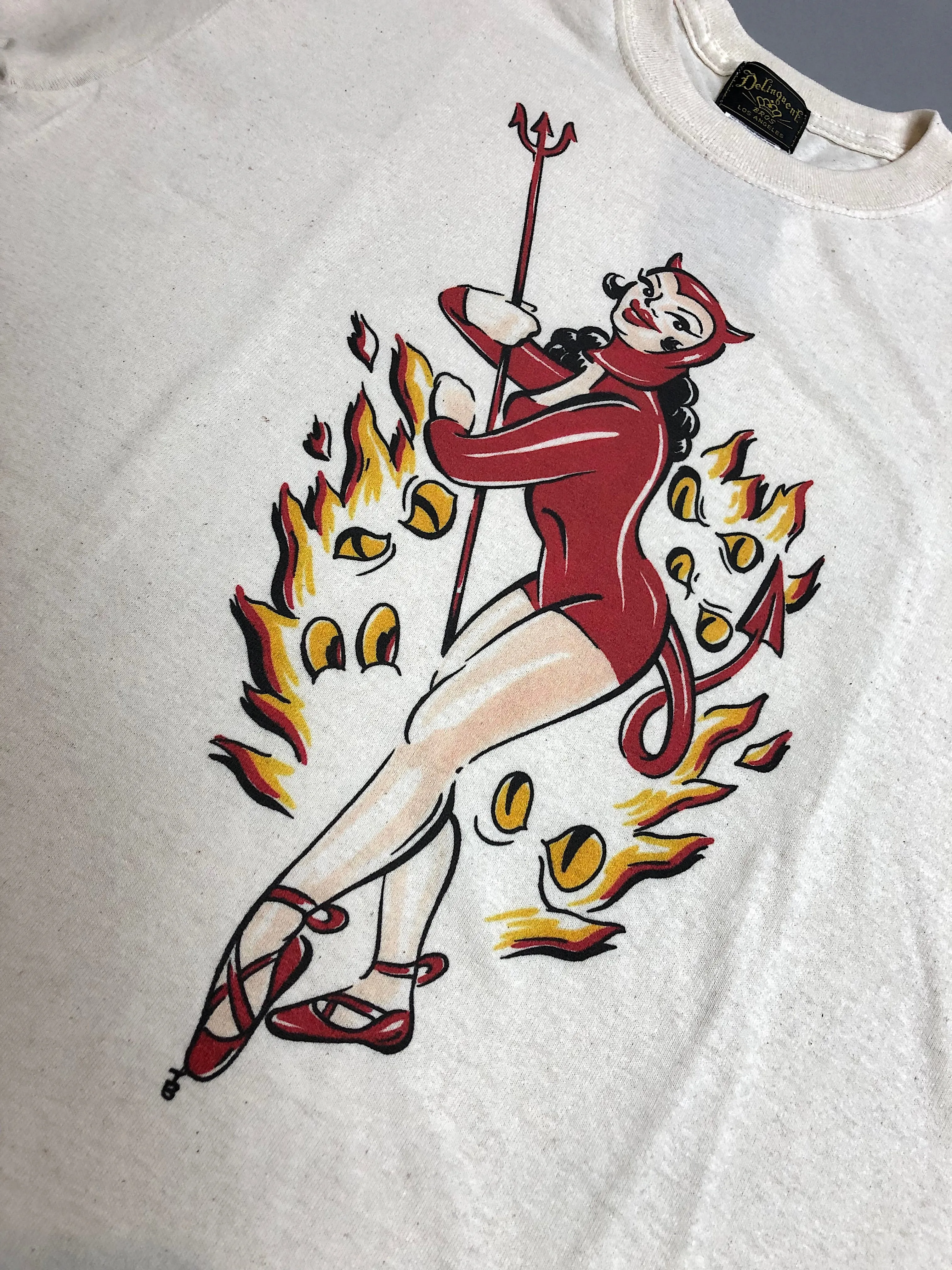 Devil Woman Tee in Natural