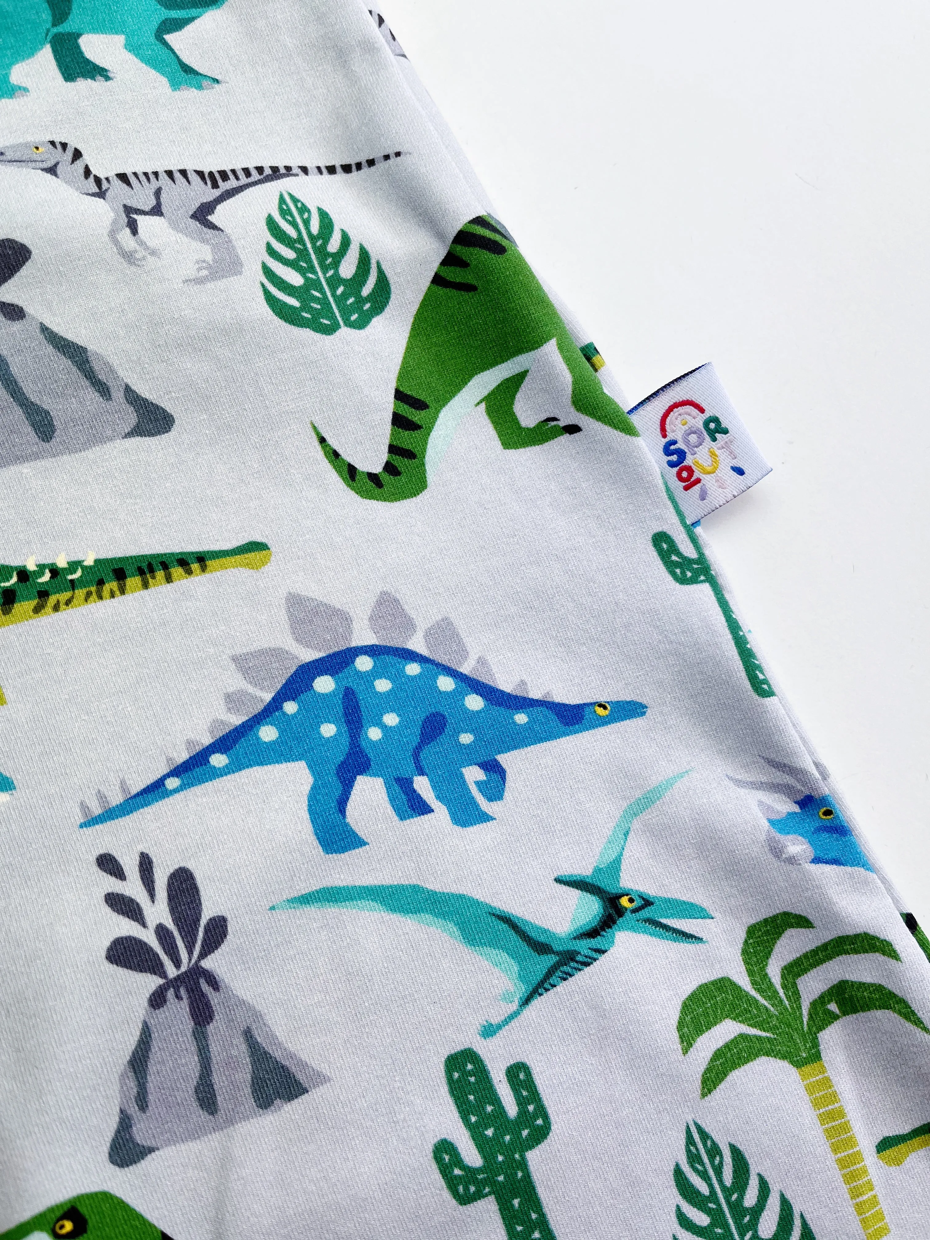 Dinosaur Childrens Organic Dungarees