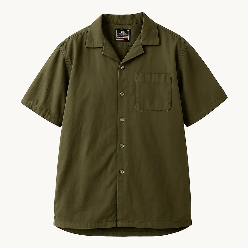 Domoir | Camp Collar Cotton Polo Shirt