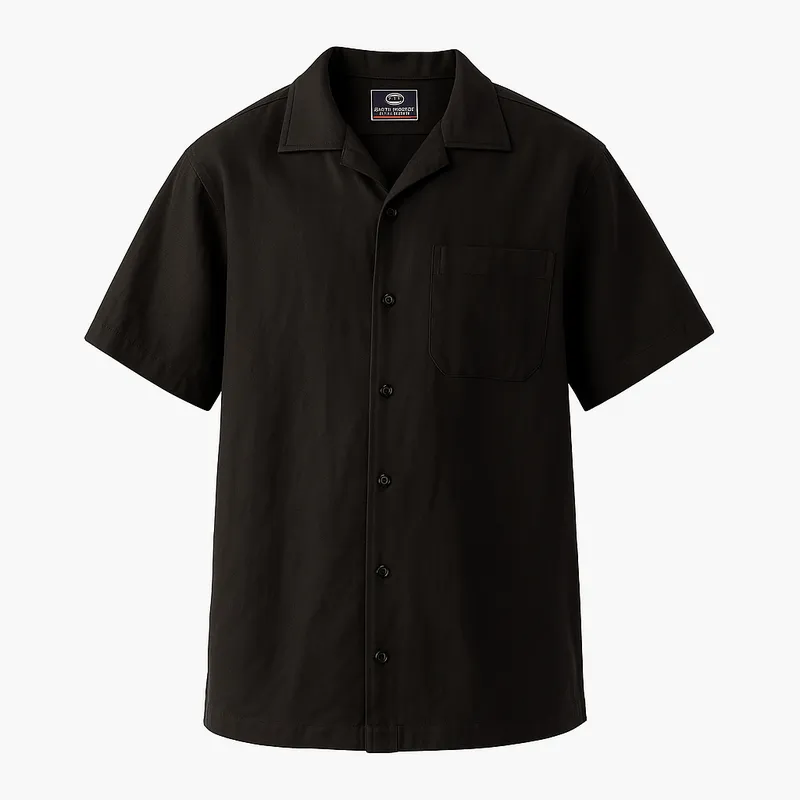 Domoir | Camp Collar Cotton Polo Shirt