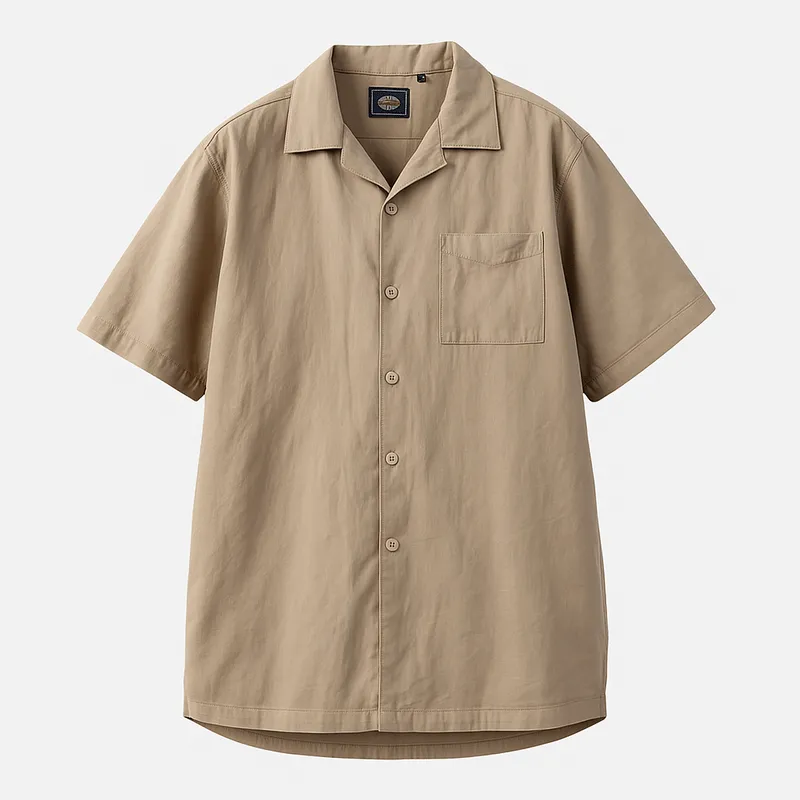 Domoir | Camp Collar Cotton Polo Shirt