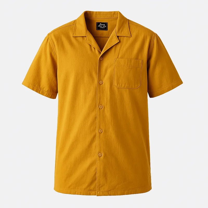 Domoir | Camp Collar Cotton Polo Shirt