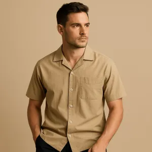 Domoir | Camp Collar Cotton Polo Shirt