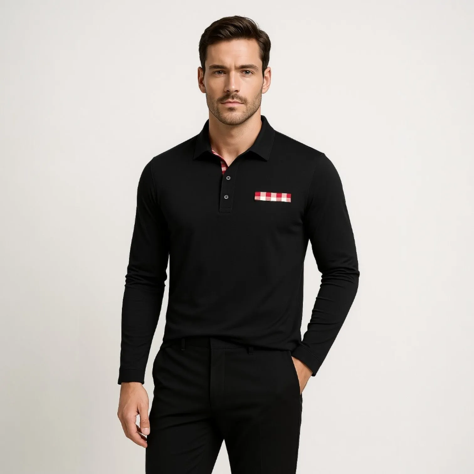 Domoir | Patched Cotton Polo Shirt