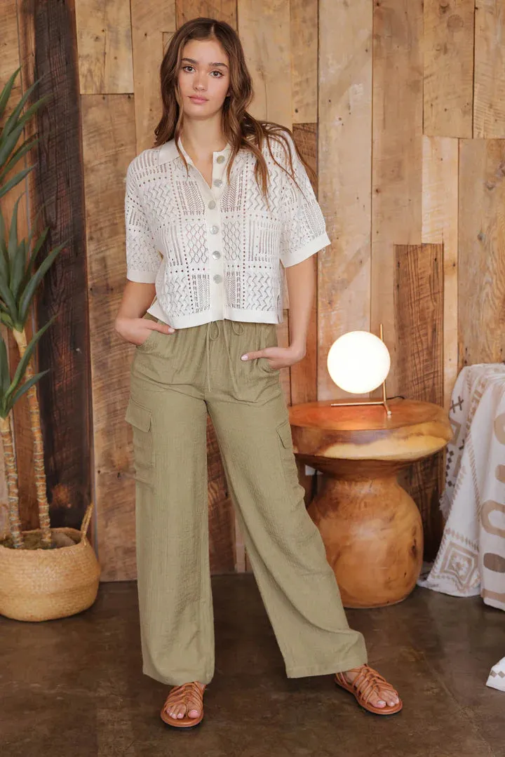 Drawstring Cargo Pants