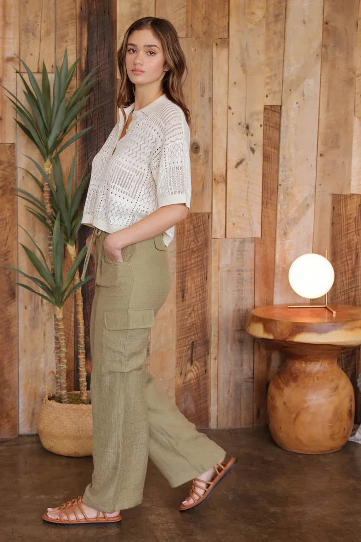 Drawstring Cargo Pants
