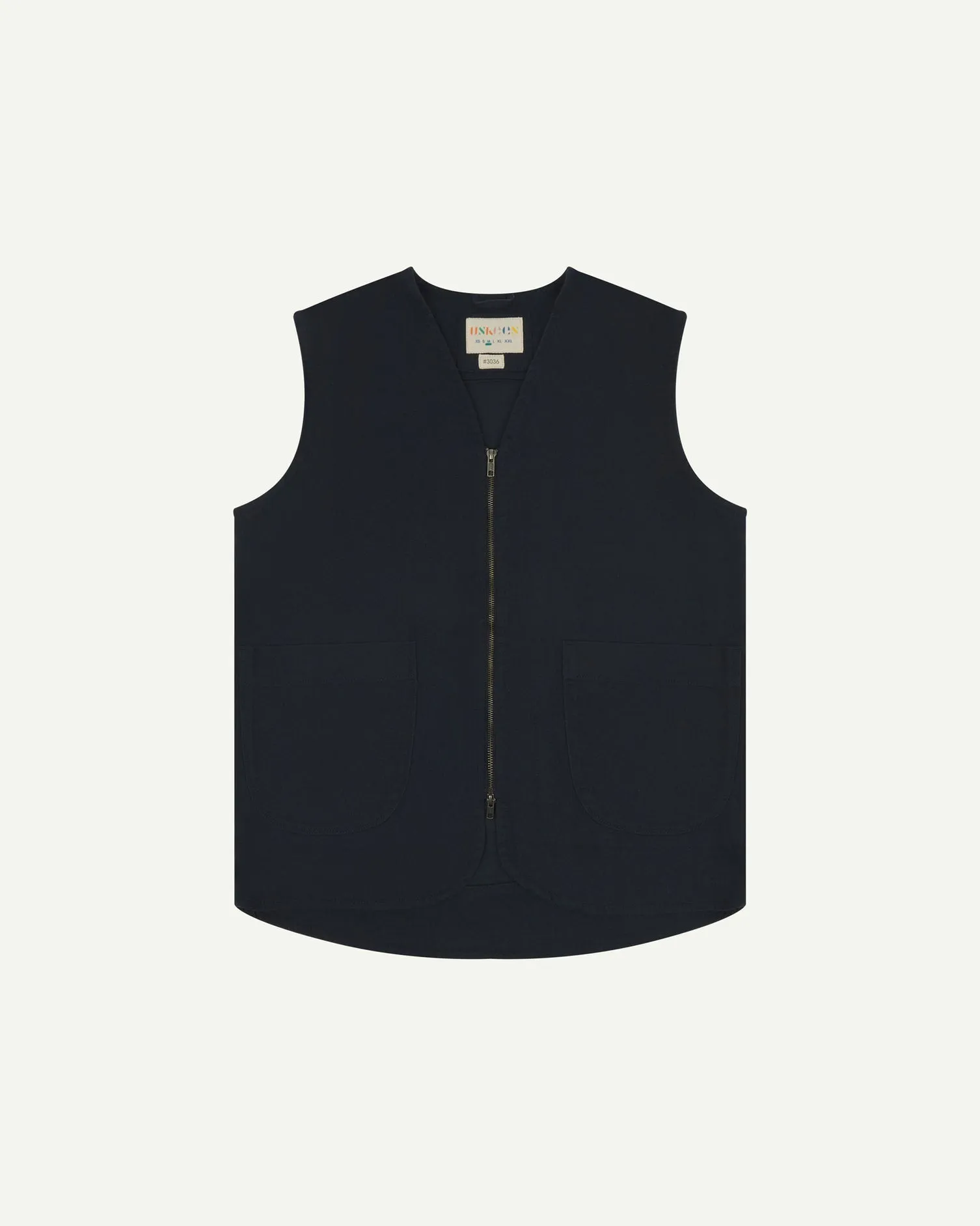 Drill Zip Up Vest - Blueberry