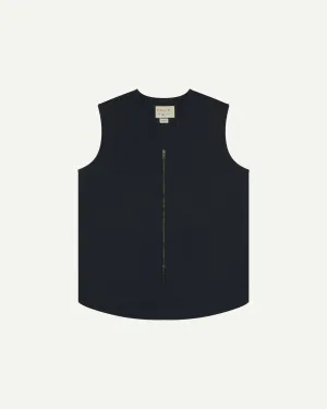 Drill Zip Up Vest - Blueberry