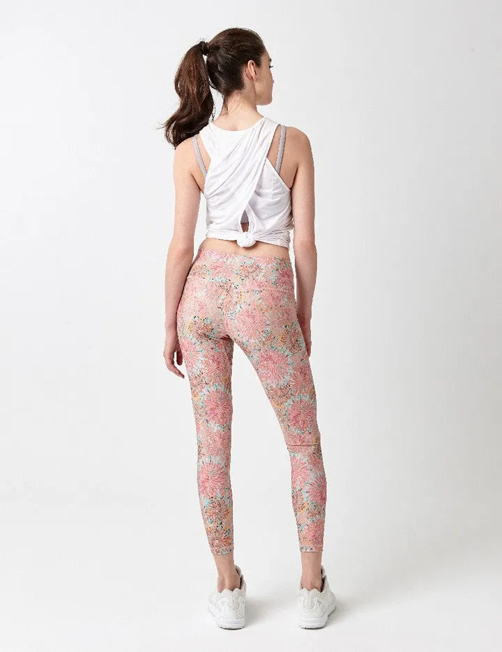 easyoga LESPIRO Glossy Slim Legging2 - FB7 Sea of Flowers