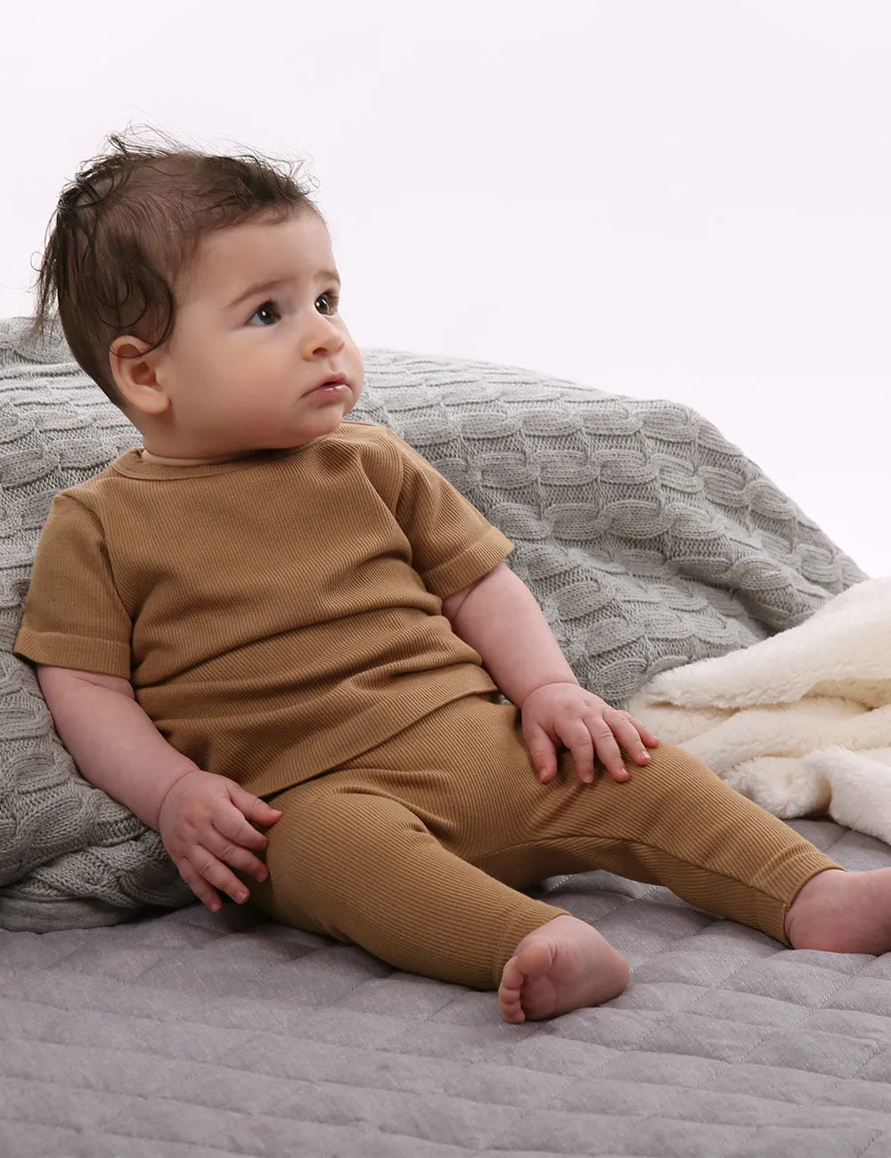 Ecostyle Bamboo Rib Tee - Mocha