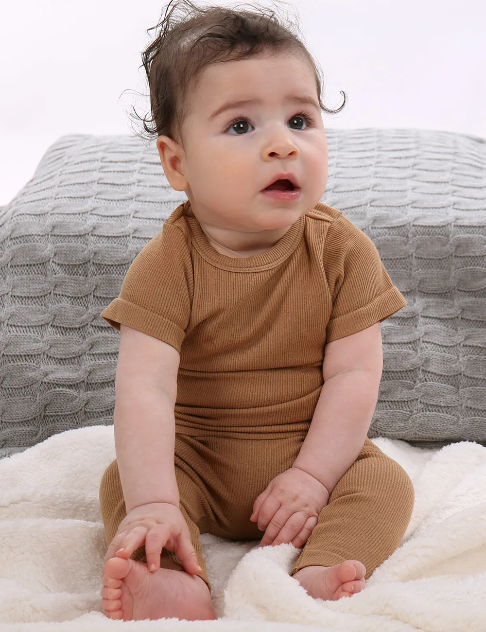 Ecostyle Bamboo Rib Tee - Mocha