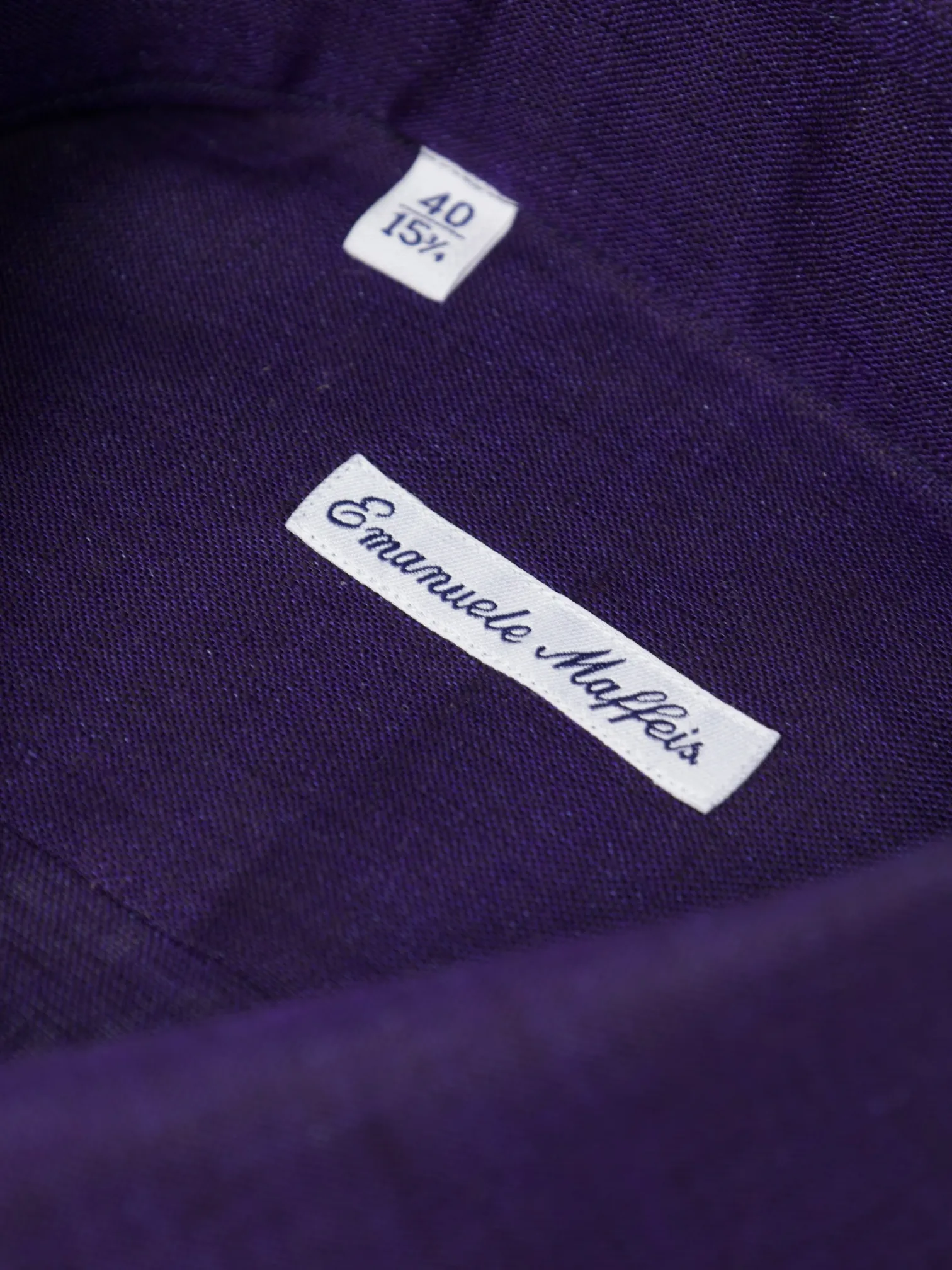 Emanuele Maffeis Dark Purple Linen Shirt