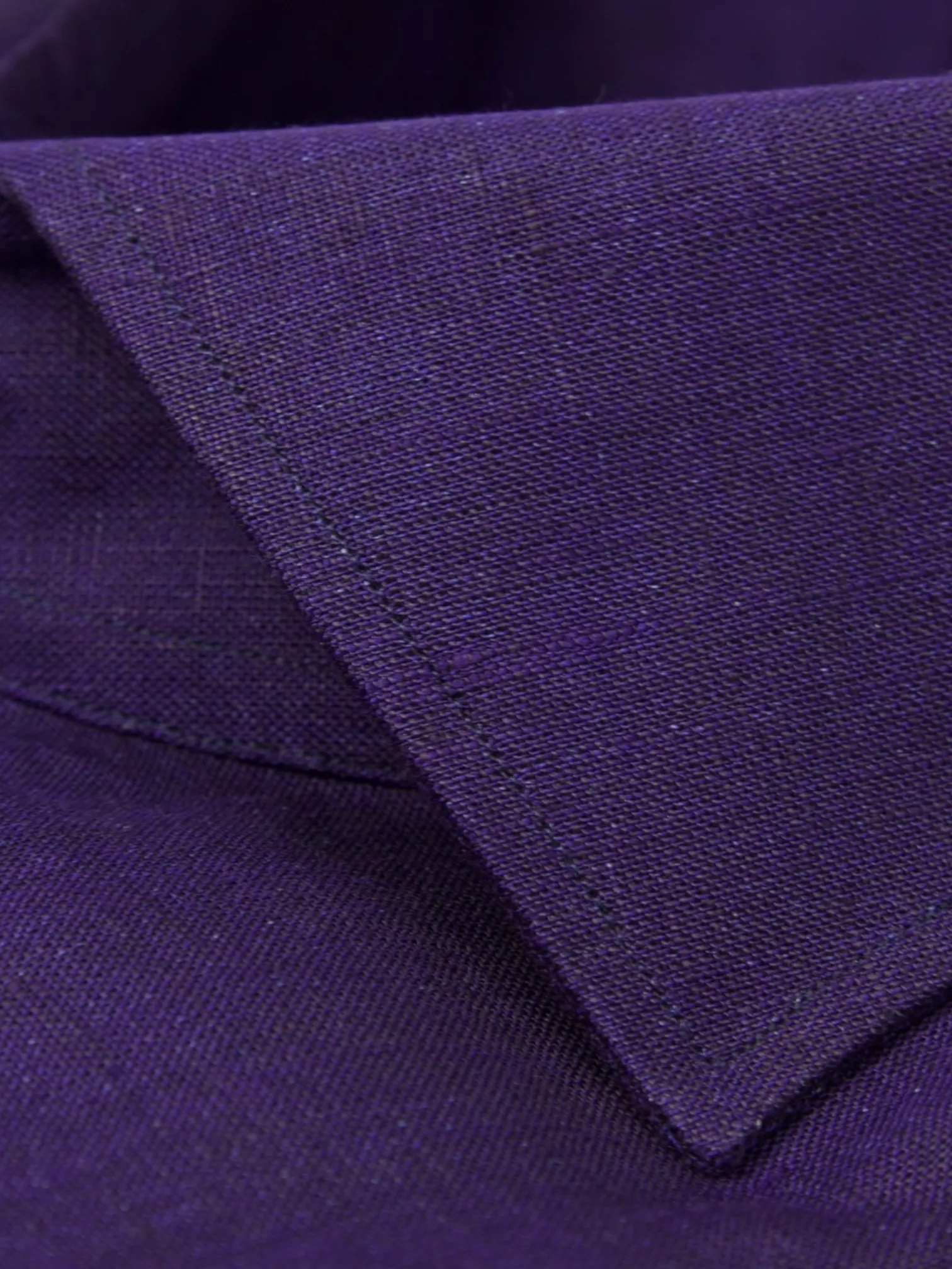 Emanuele Maffeis Dark Purple Linen Shirt
