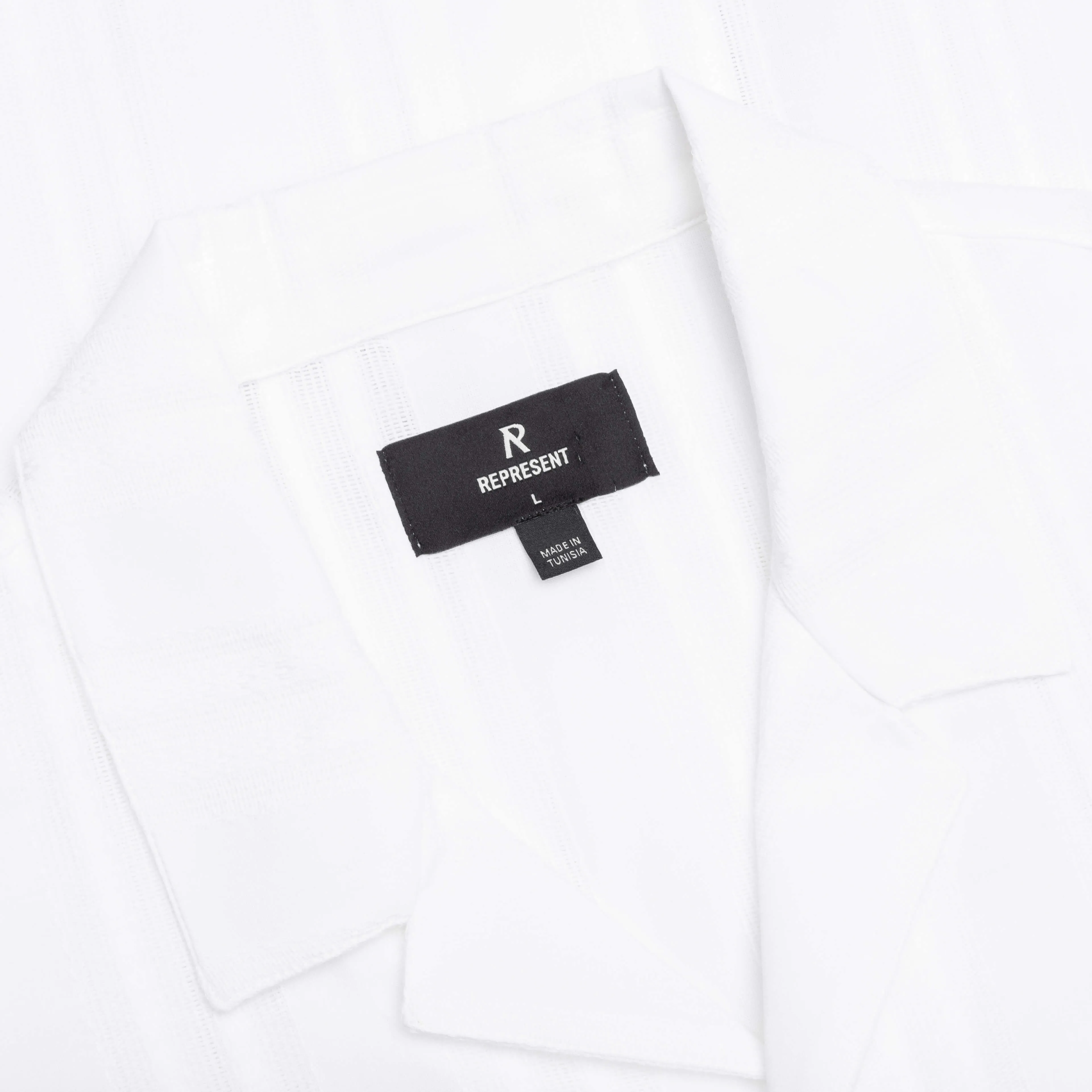 Embroidered Bowling Shirt - Antique White