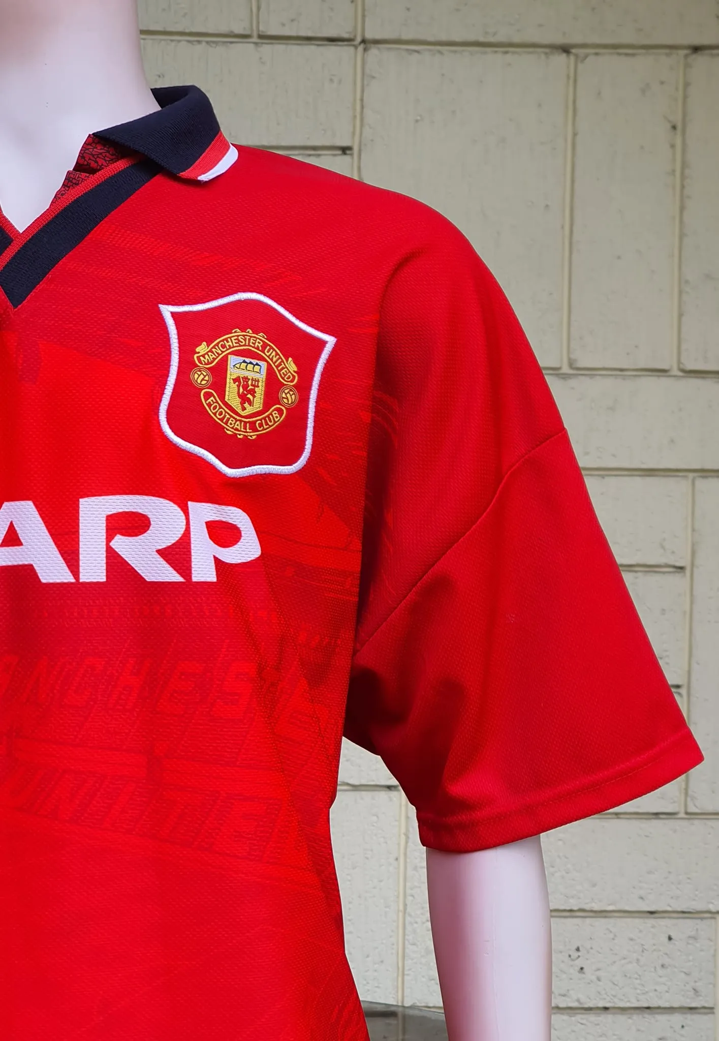 ENGLISH PREMIER MANCHESTER UNITED FC 1995-96 PREMIER LEAGUE CHAMPION ERIC CANTONA JERSEY UMBRO SHIRT XL SOLD !