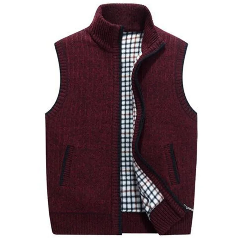 Fashionable Men's Sleeveless Sweater Vest for Cold Weather