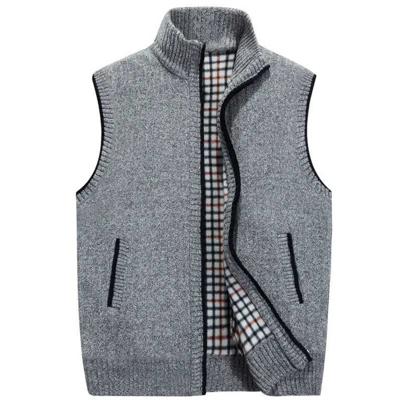 Fashionable Men's Sleeveless Sweater Vest for Cold Weather